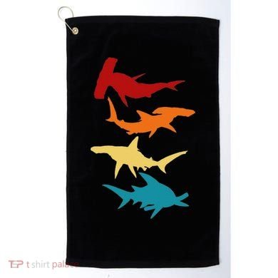 Great 4 Hammerhead Sharks Gift For Divers Golf Towel