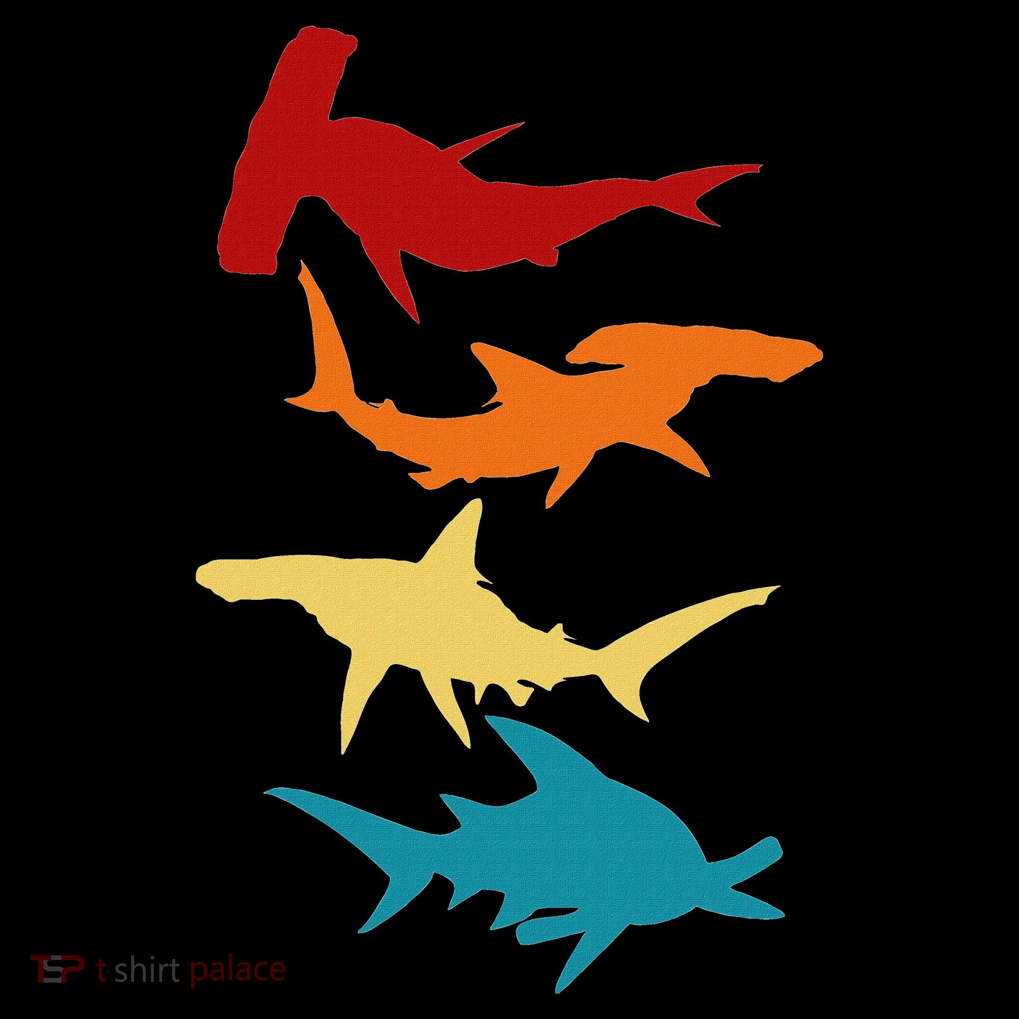 Great 4 Hammerhead Sharks Gift For Divers Toddler T-Shirt