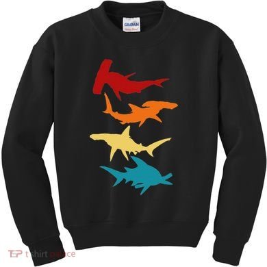 Great 4 Hammerhead Sharks Gift For Divers Kids Sweatshirt