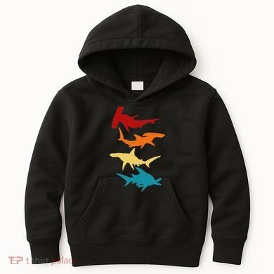 Great 4 Hammerhead Sharks Gift For Divers Kids Hoodie