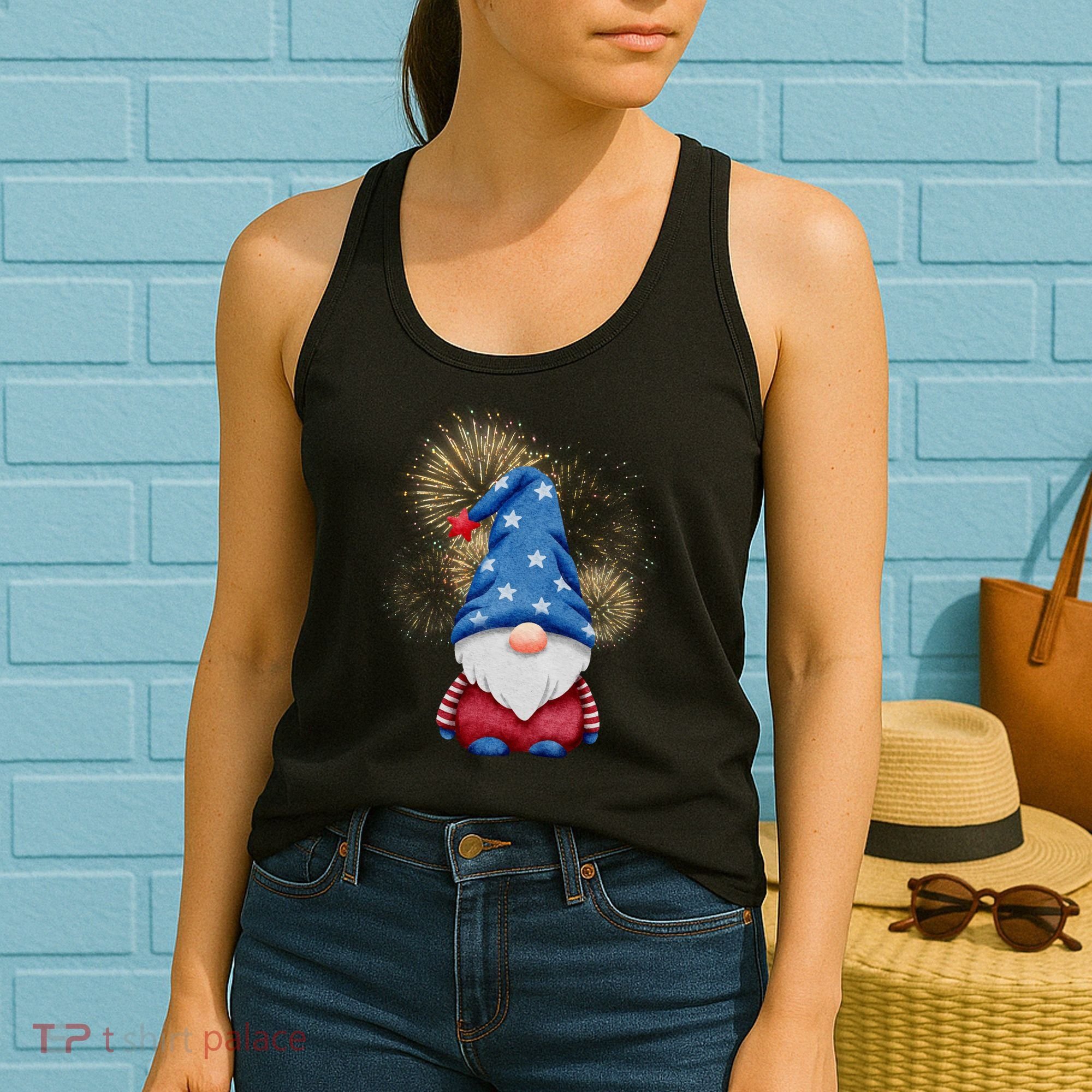 Gnome 4th Of July Firework Women's Tank Top