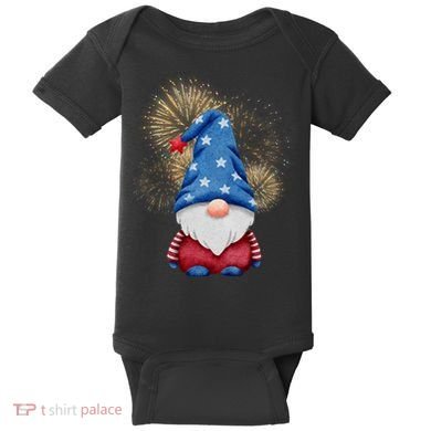 Gnome 4th Of July Firework Baby Bodysuit