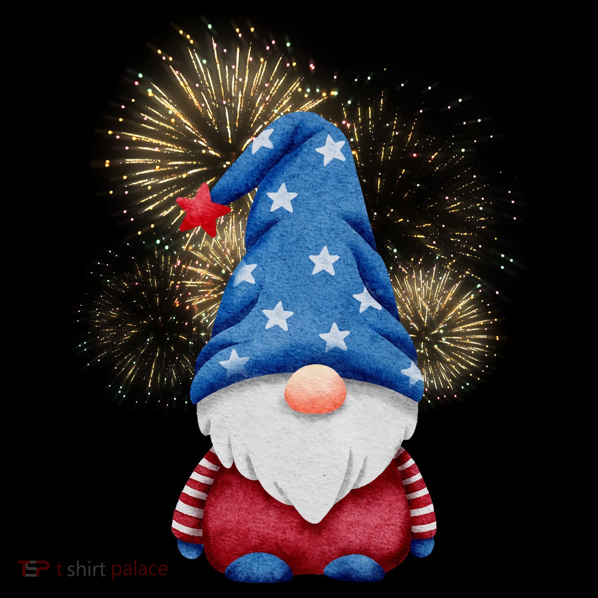 Gnome 4th Of July Firework Baby Bodysuit