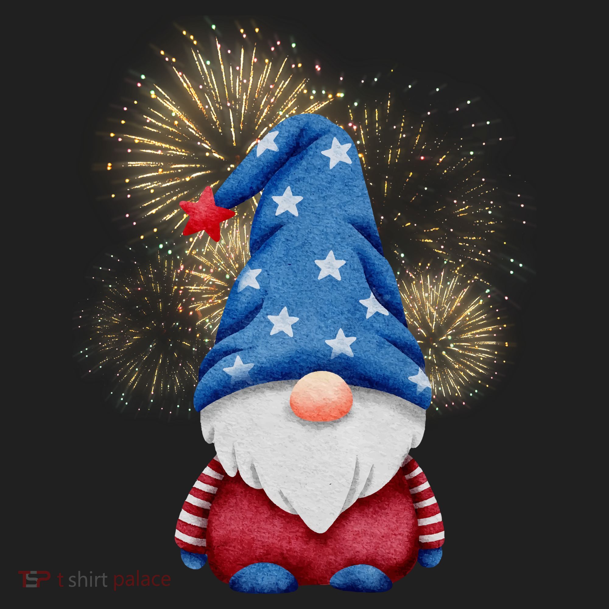 Gnome 4th Of July Firework Hat