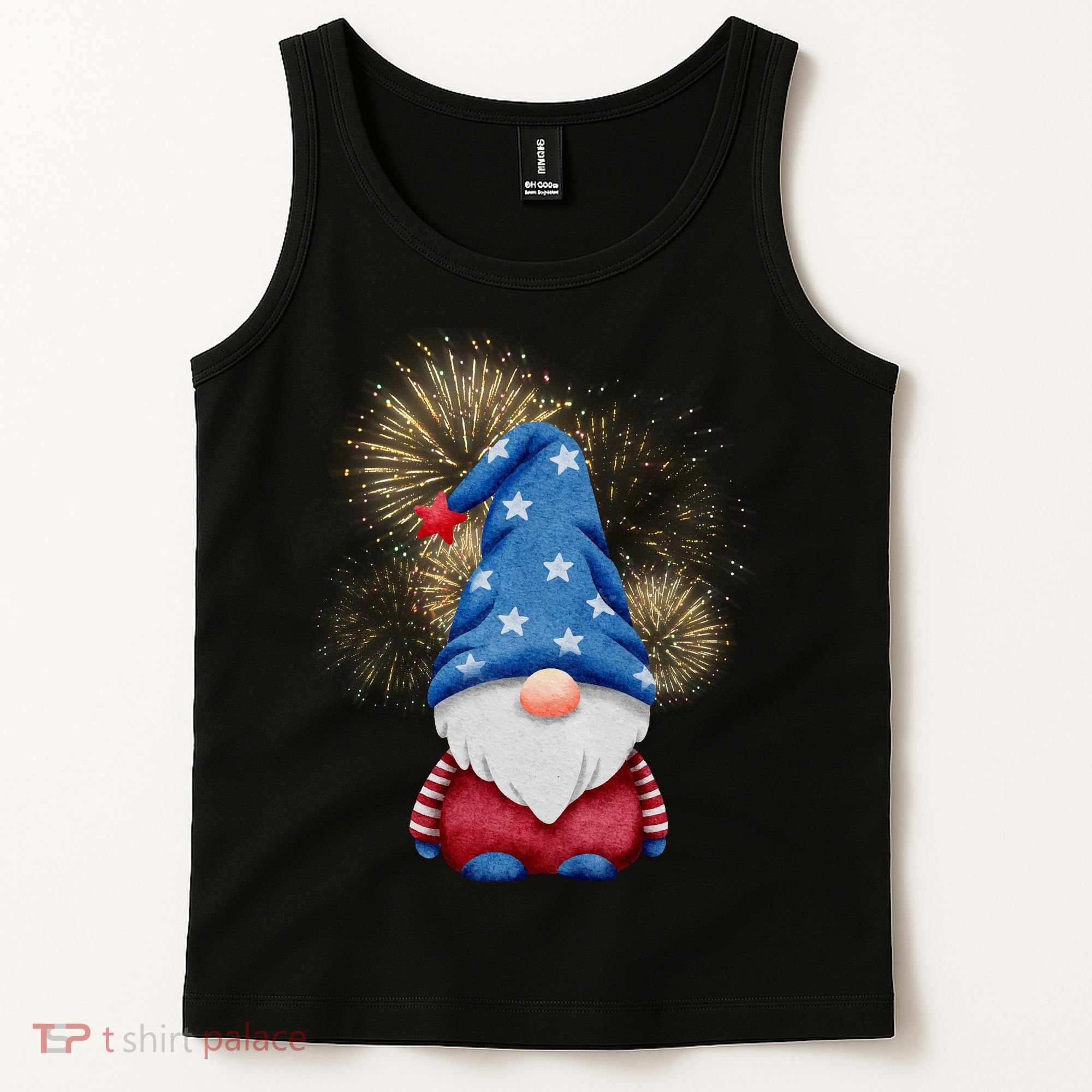 Gnome 4th Of July Firework Tank Top