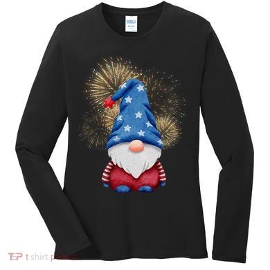 Gnome 4th Of July Firework Women's Long Sleeve Shirt