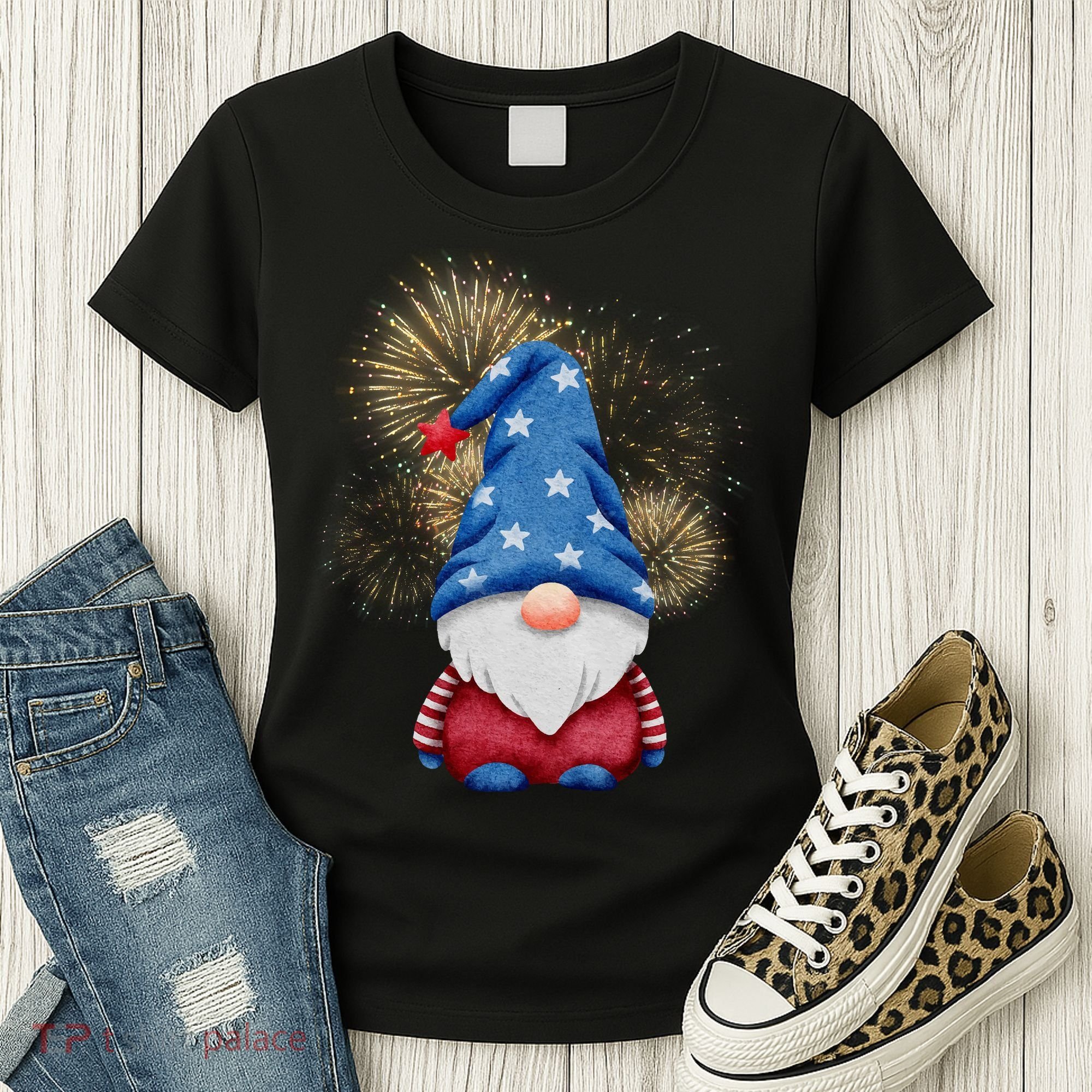 Gnome 4th Of July Firework Women's T-Shirt