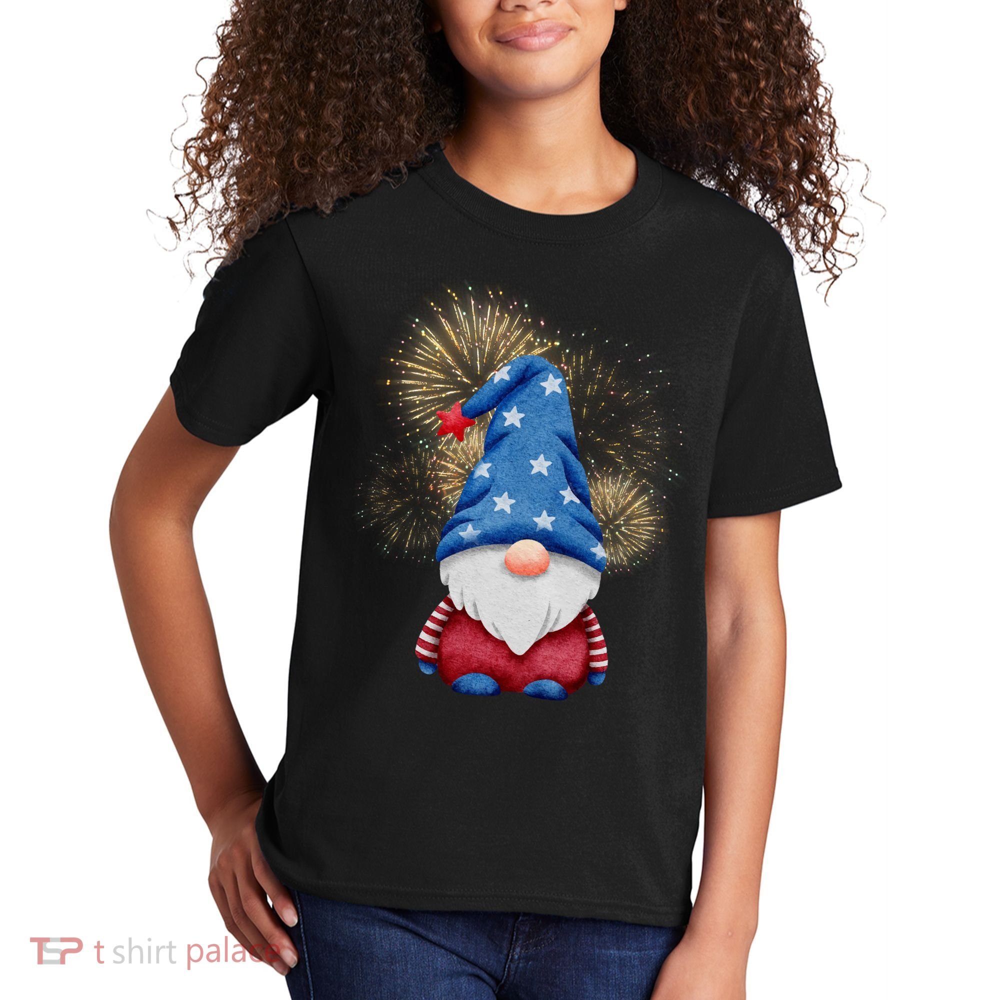 Gnome 4th Of July Firework Kids T-Shirt