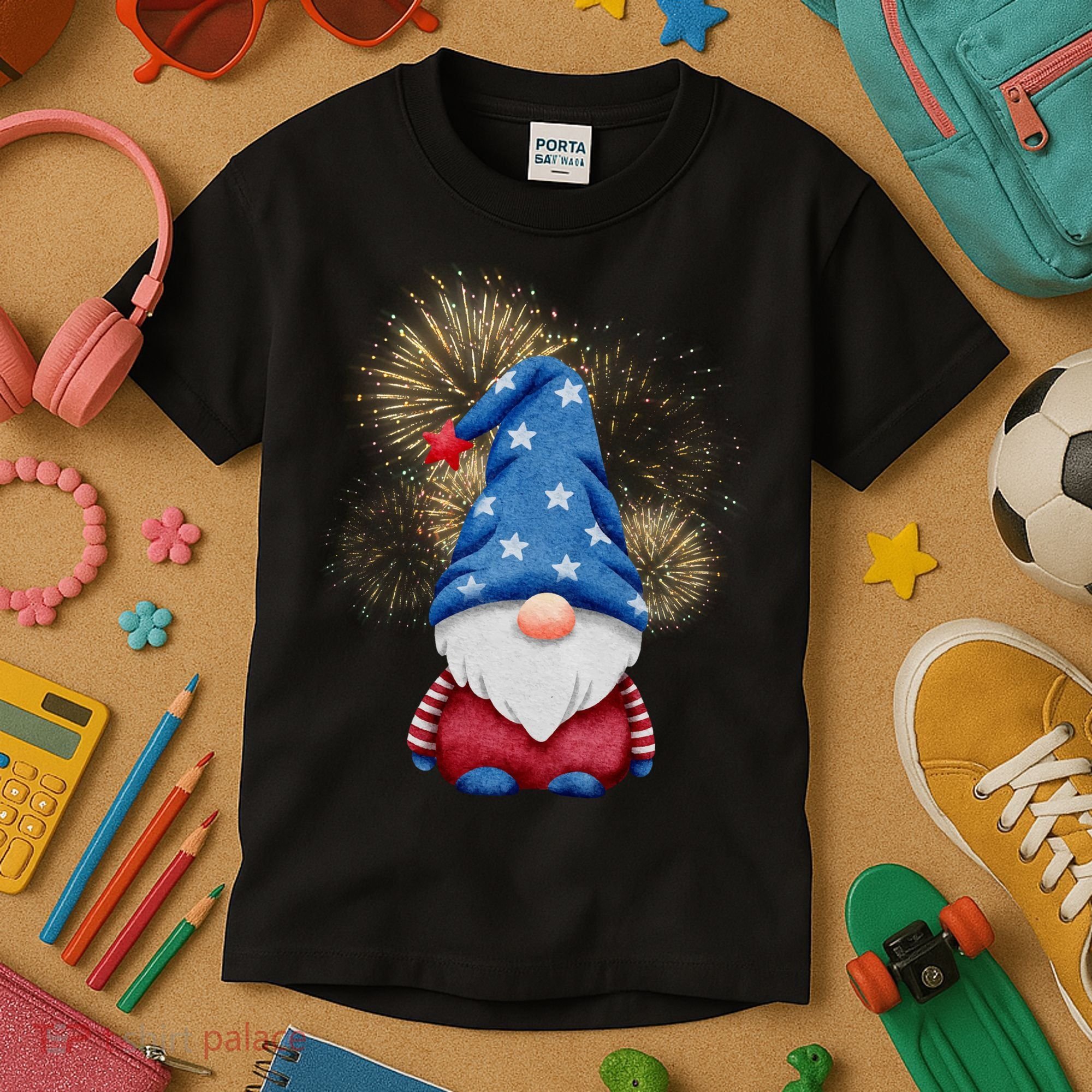 Gnome 4th Of July Firework Kids T-Shirt
