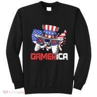 Gamer 4th Of July Boy Men Controller USA Flag Sweatshirt thumb 0