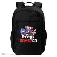 Gamer 4th Of July Boy Men Controller USA Flag Backpack thumb 0