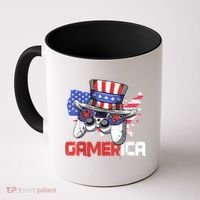 Gamer 4th Of July Boy Men Controller USA Flag Coffee Mug thumb 0