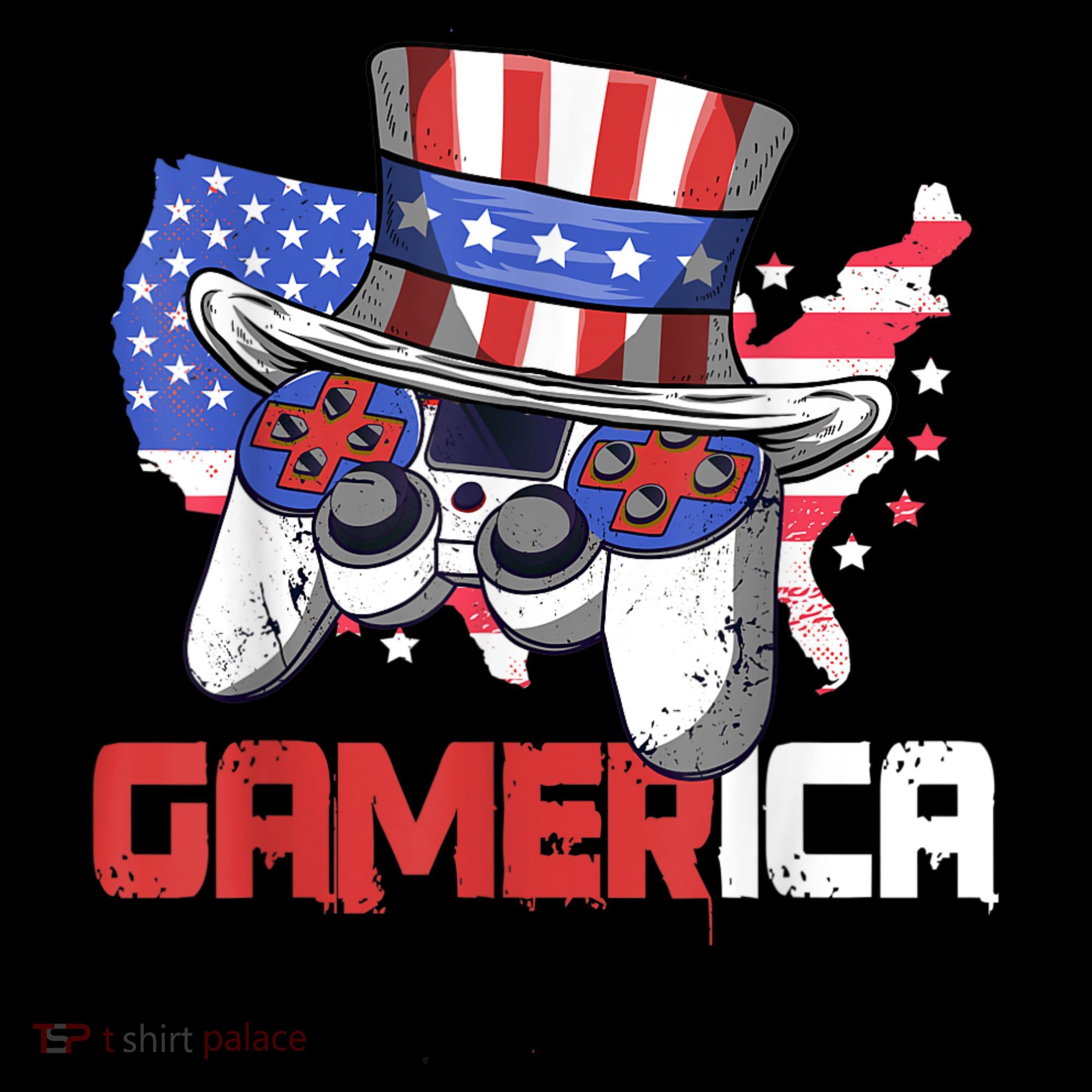 Gamer 4th Of July Boy Men Controller USA Flag Coffee Mug
