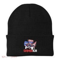 Gamer 4th Of July Boy Men Controller USA Flag Beanie thumb 0