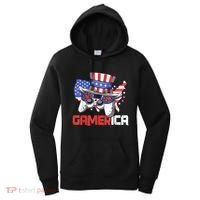 Gamer 4th Of July Boy Men Controller USA Flag Women's Hoodie thumb 0