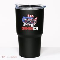 Gamer 4th Of July Boy Men Controller USA Flag Tumbler thumb 0