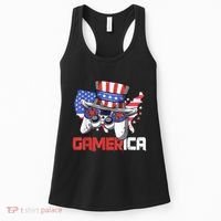 Gamer 4th Of July Boy Men Controller USA Flag Women's Tank Top thumb 0