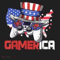 Gamer 4th Of July Boy Men Controller USA Flag Golf Towel thumb 3
