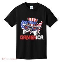 Gamer 4th Of July Boy Men Controller USA Flag Kids T-Shirt thumb 0