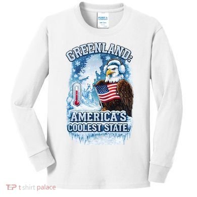 Greenland 51st America's Coolest State Kids Long Sleeve Shirt