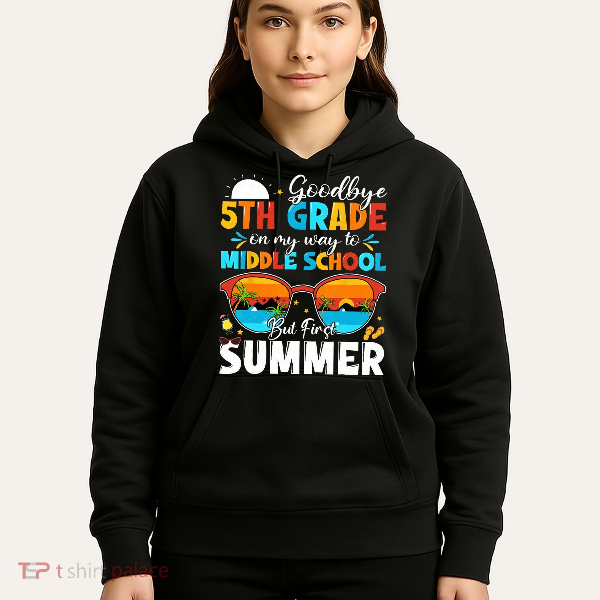 Goodbye 5th Grade Graduation To Middle School Hello Summer Hoodie