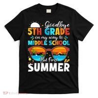 Goodbye 5th Grade Graduation To Middle School Hello Summer T-Shirt thumb 0