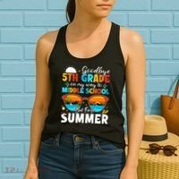 Goodbye 5th Grade Graduation To Middle School Hello Summer Women's Tank Top thumb 2