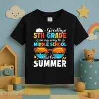 Goodbye 5th Grade Graduation To Middle School Hello Summer Toddler T-Shirt thumb 3