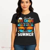 Goodbye 5th Grade Graduation To Middle School Hello Summer Women's T-Shirt thumb 4