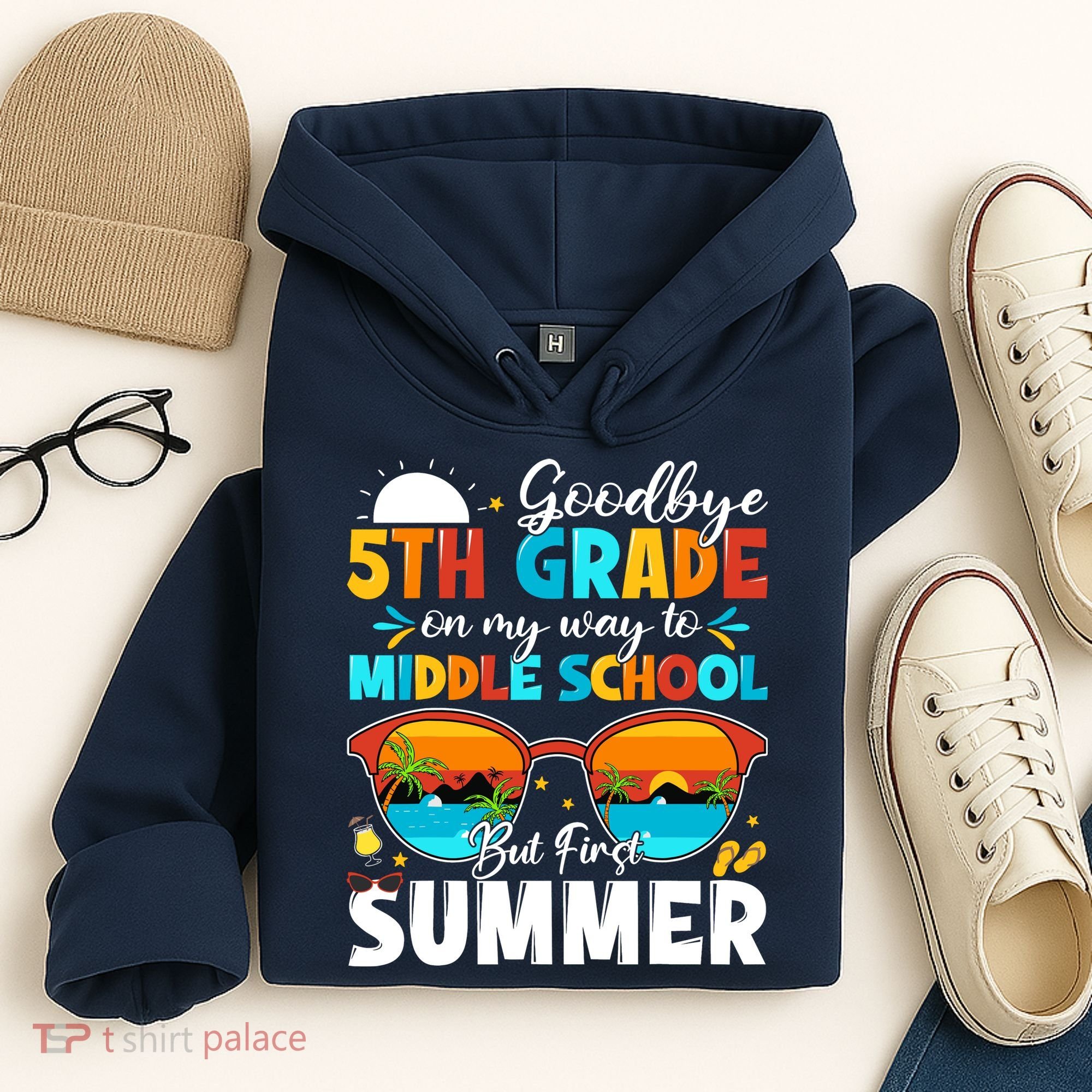 Goodbye 5th Grade Graduation To Middle School Hello Summer Hoodie