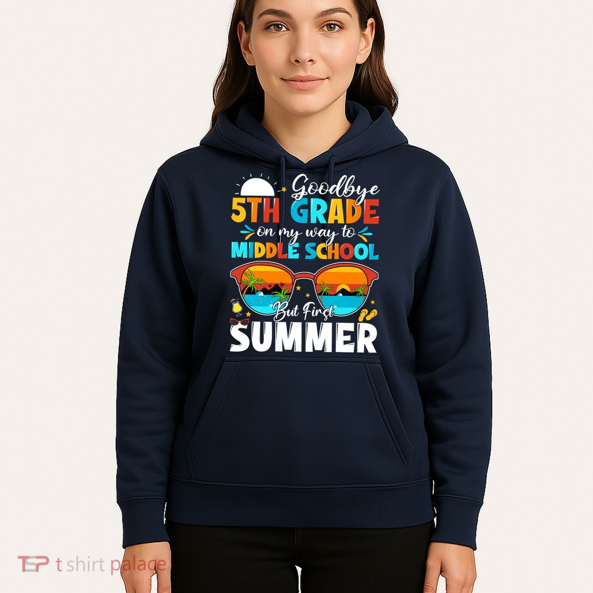 Goodbye 5th Grade Graduation To Middle School Hello Summer Hoodie