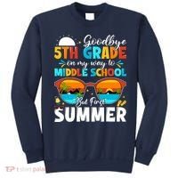 Goodbye 5th Grade Graduation To Middle School Hello Summer Sweatshirt thumb 0