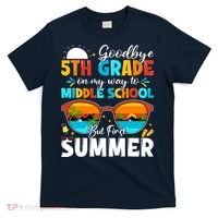 Goodbye 5th Grade Graduation To Middle School Hello Summer T-Shirt thumb 0