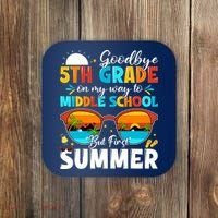Goodbye 5th Grade Graduation To Middle School Hello Summer Coaster thumb 0