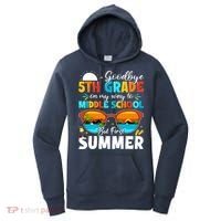 Goodbye 5th Grade Graduation To Middle School Hello Summer Women's Hoodie thumb 0
