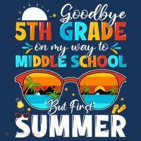 Goodbye 5th Grade Graduation To Middle School Hello Summer Women's Hoodie thumb 2