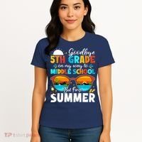Goodbye 5th Grade Graduation To Middle School Hello Summer Women's T-Shirt thumb 4