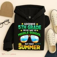 Goodbye 5th Grade Graduation To 6th Grade Hello Summer Hoodie thumb 4