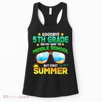 Goodbye 5th Grade Graduation To 6th Grade Hello Summer Women's Tank Top thumb 0