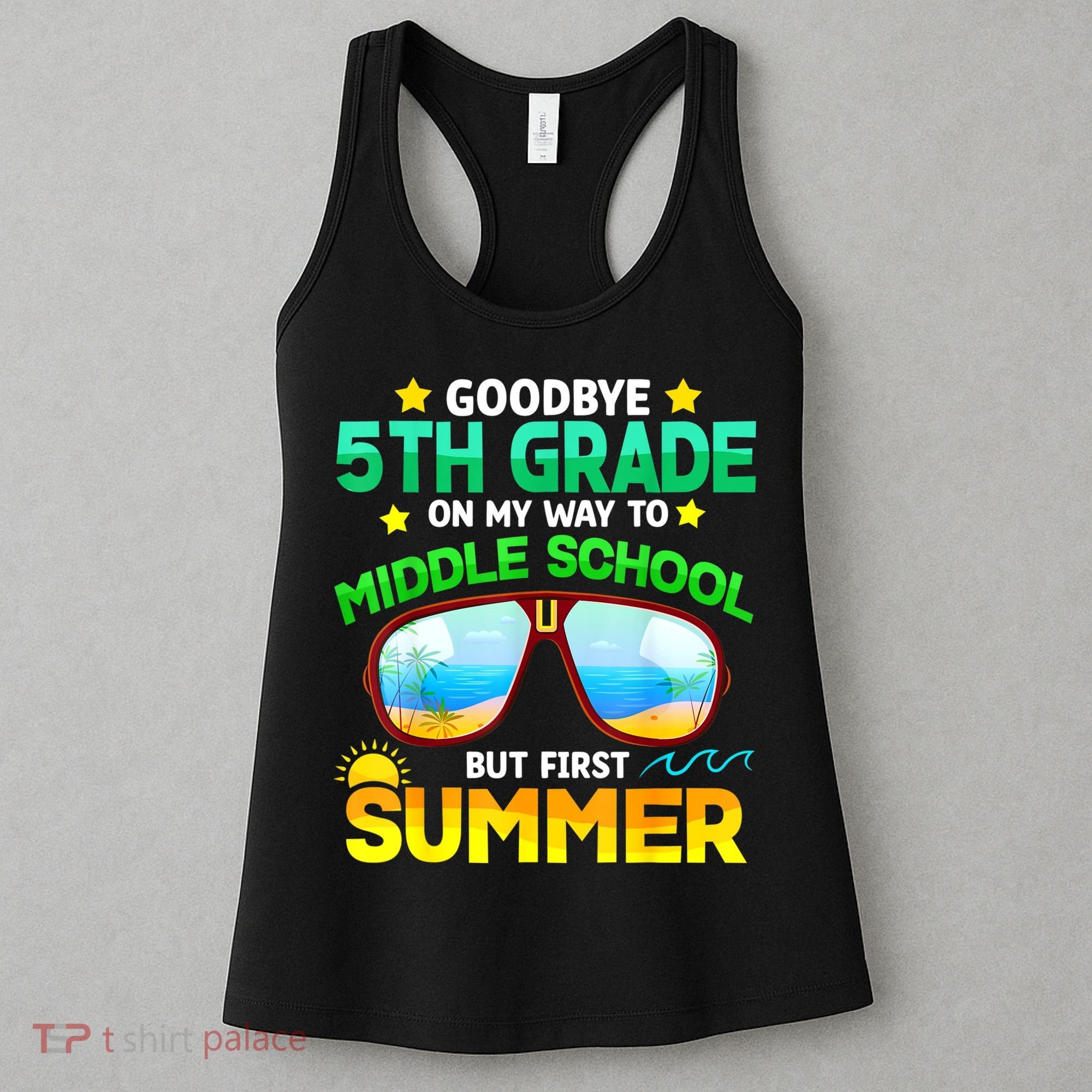 Goodbye 5th Grade Graduation To 6th Grade Hello Summer Women's Tank Top