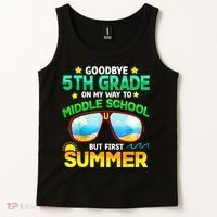 Goodbye 5th Grade Graduation To 6th Grade Hello Summer Tank Top thumb 2