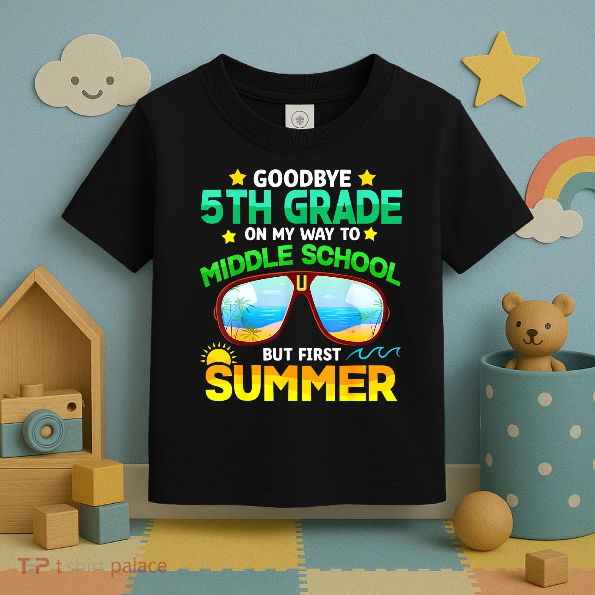 Goodbye 5th Grade Graduation To 6th Grade Hello Summer Toddler T-Shirt