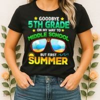 Goodbye 5th Grade Graduation To 6th Grade Hello Summer Women's T-Shirt thumb 2