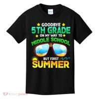 Goodbye 5th Grade Graduation To 6th Grade Hello Summer Kids T-Shirt thumb 0