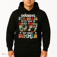 Goodbye 5th Grade Graduation To Middle school Hello Summer Hoodie thumb 2
