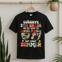 Goodbye 5th Grade Graduation To Middle school Hello Summer T-Shirt thumb 2