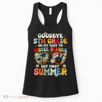Goodbye 5th Grade Graduation To Middle school Hello Summer Women's Tank Top thumb 0