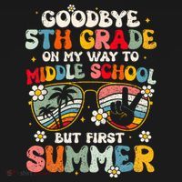 Goodbye 5th Grade Graduation To Middle school Hello Summer Women's Tank Top thumb 5