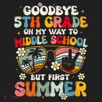 Goodbye 5th Grade Graduation To Middle school Hello Summer Golf Towel thumb 3