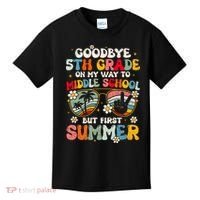 Goodbye 5th Grade Graduation To Middle school Hello Summer Kids T-Shirt thumb 0